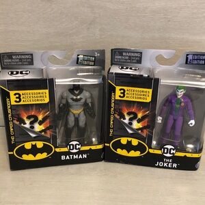 DC Comics 1st Edition Spin Master Batman & The Joker 4” Figures NIB Please Read